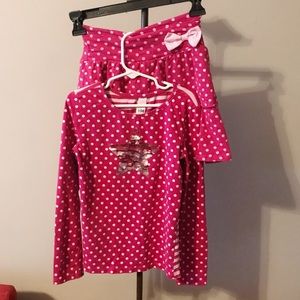 Girls matching skirt set
